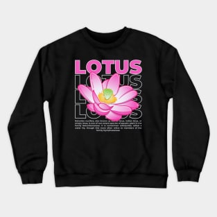 Lotus flower vector with typography Crewneck Sweatshirt